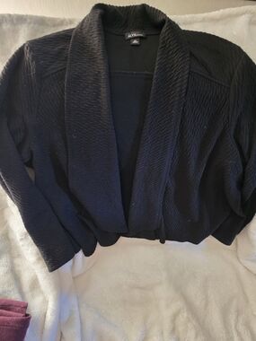 ALYX Black Textured Open-Front Cardigan